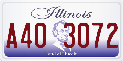 IL license plate A403072