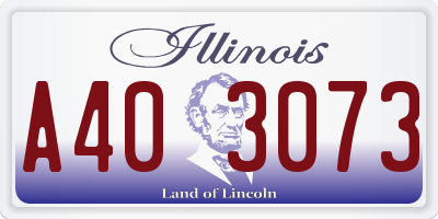 IL license plate A403073