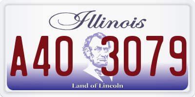 IL license plate A403079
