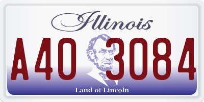 IL license plate A403084