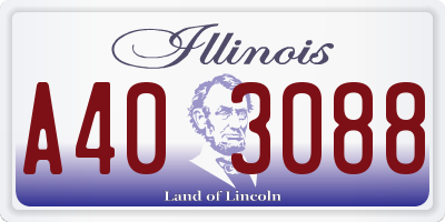 IL license plate A403088