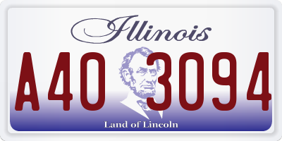 IL license plate A403094
