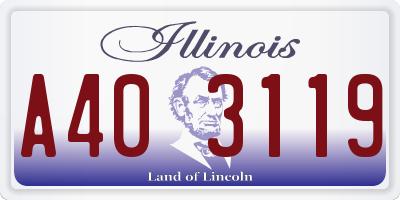 IL license plate A403119