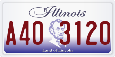 IL license plate A403120