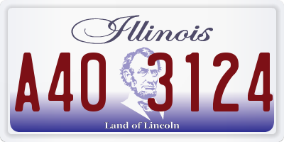 IL license plate A403124