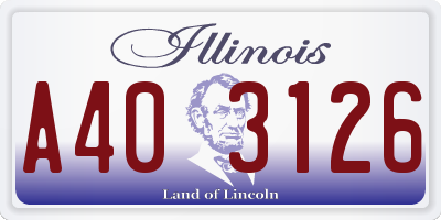 IL license plate A403126