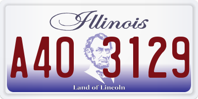 IL license plate A403129