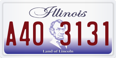 IL license plate A403131