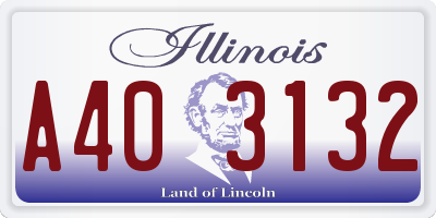 IL license plate A403132