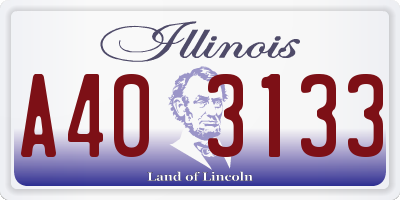 IL license plate A403133