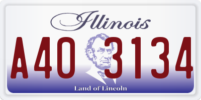 IL license plate A403134
