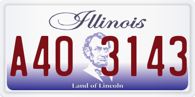 IL license plate A403143