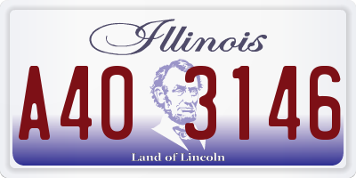 IL license plate A403146
