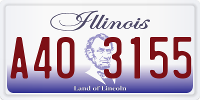 IL license plate A403155