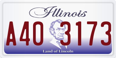 IL license plate A403173