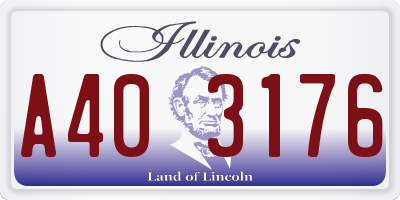 IL license plate A403176
