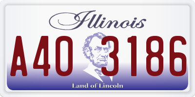 IL license plate A403186