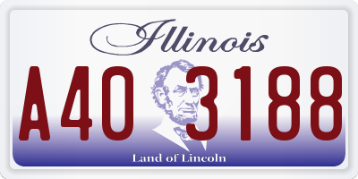IL license plate A403188