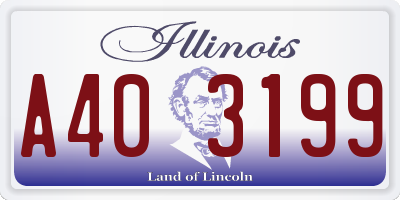 IL license plate A403199