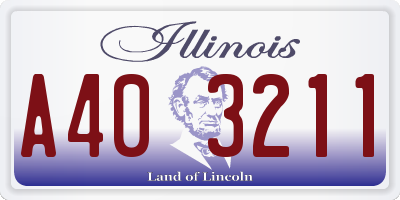 IL license plate A403211