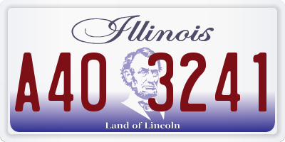 IL license plate A403241