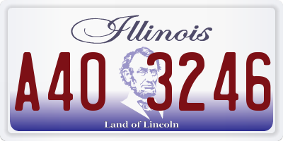 IL license plate A403246