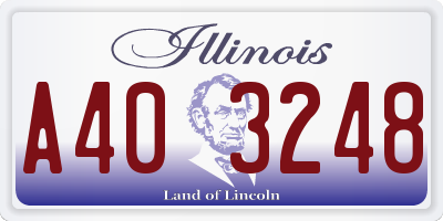 IL license plate A403248