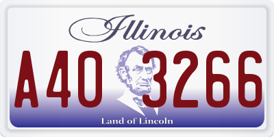 IL license plate A403266