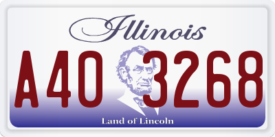 IL license plate A403268