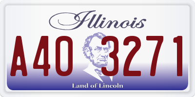 IL license plate A403271