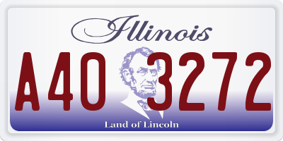 IL license plate A403272
