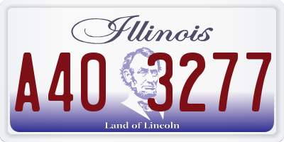 IL license plate A403277