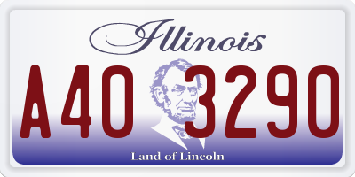 IL license plate A403290