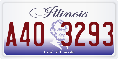 IL license plate A403293