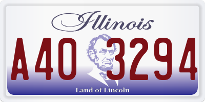 IL license plate A403294