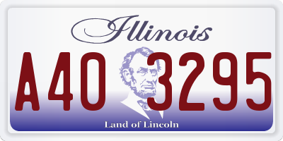 IL license plate A403295