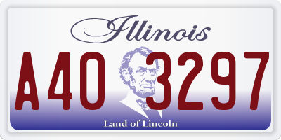 IL license plate A403297