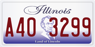 IL license plate A403299