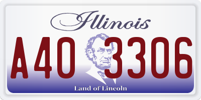 IL license plate A403306