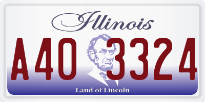IL license plate A403324