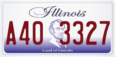 IL license plate A403327