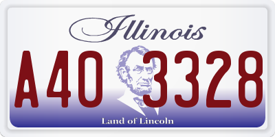 IL license plate A403328