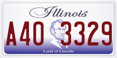 IL license plate A403329