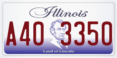 IL license plate A403350
