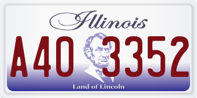 IL license plate A403352