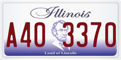 IL license plate A403370