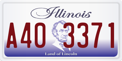 IL license plate A403371