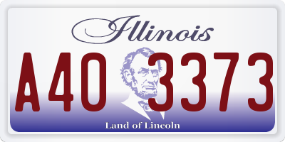 IL license plate A403373