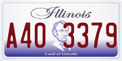 IL license plate A403379