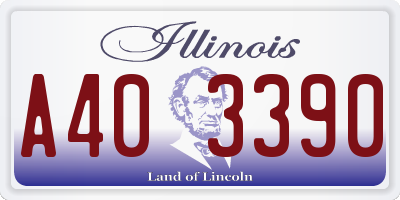 IL license plate A403390